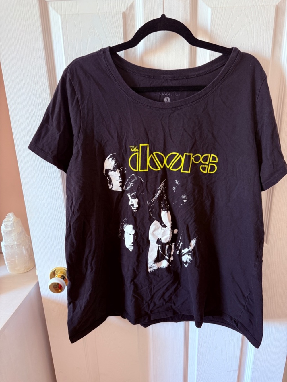 torrid Black The Doors Band Graphic Tee with Yellow Logo